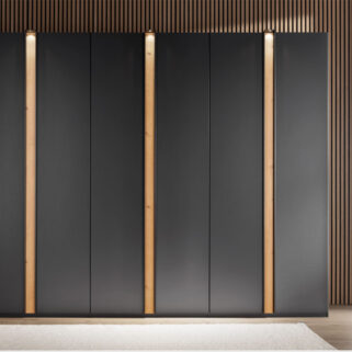 Draaideurkast Lagos Grafiet dekor front: houtdeuren