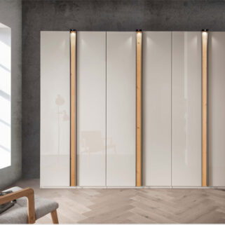 Draaideurkast Lagos Champagne dekor front: Glas Champagne