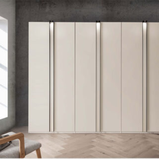 Draaideurkast Lagos Champagne dekor front: Glas Champagne