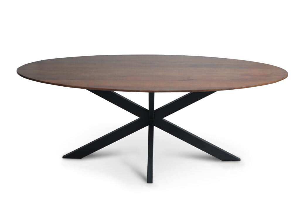 Eettafel Firenze Bruin met facetrand - Ovaal - Afbeelding 2