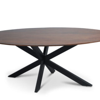 Eettafel Firenze Bruin met facetrand - Ovaal