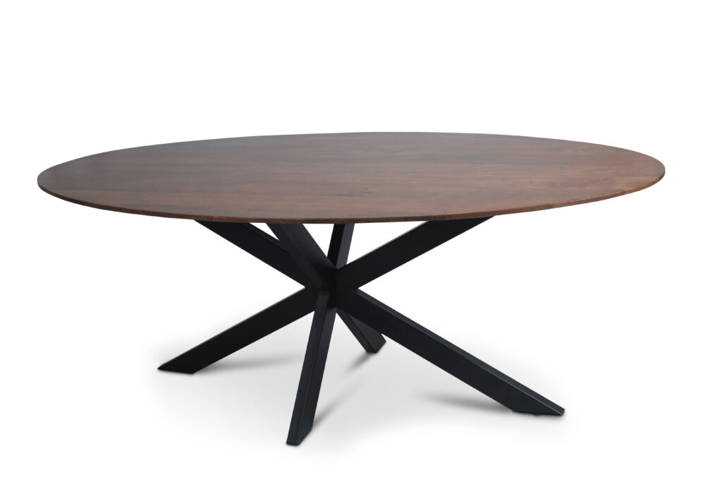 Eettafel Firenze Bruin met facetrand - Ovaal