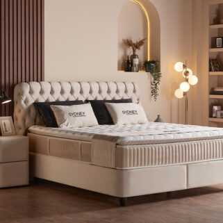 Boxspring Sydney Beige met opbergfunctie